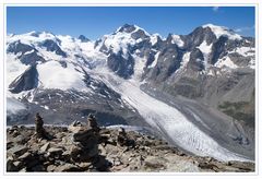 Piz Bernina und Roseggletscher