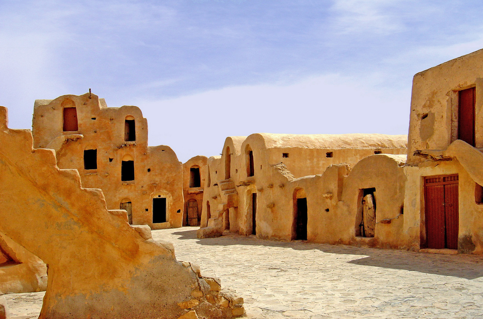 Place centrale de Ksar Ouled Soltane (Région de Tataouine)