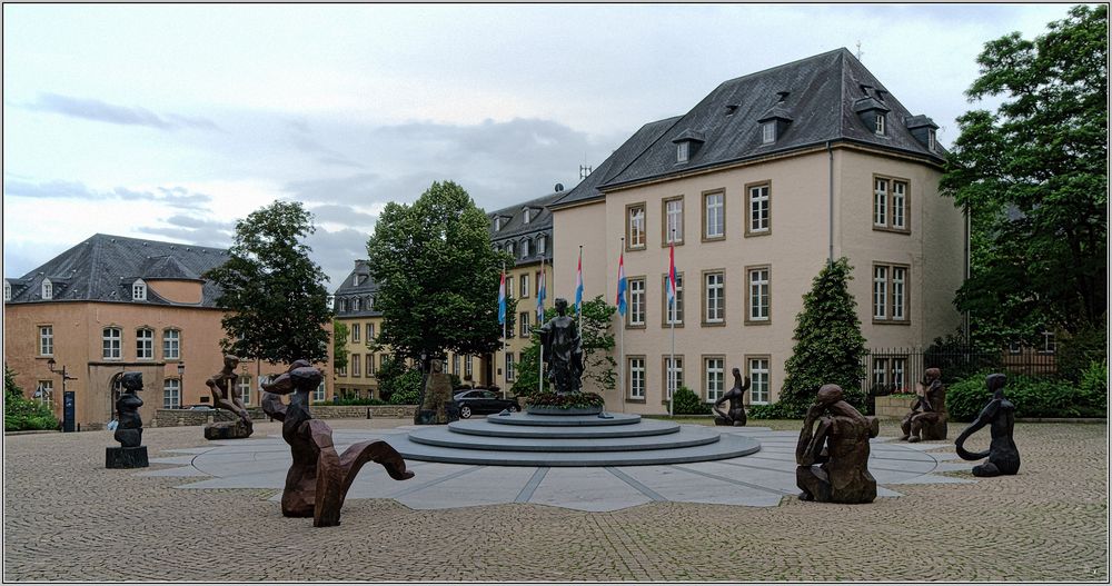 Place de la Clairefontaine In Luxembourg...