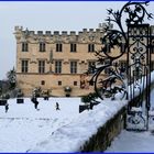 place du palais sous la neige