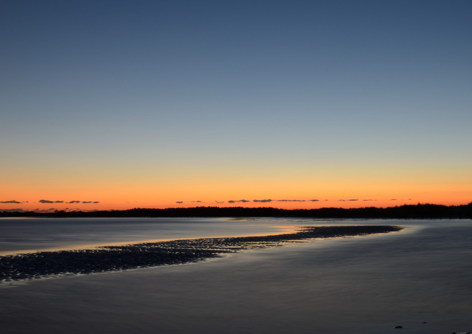 Plage aprés le couché de soleil