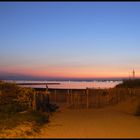 Plage au coucher du soleil