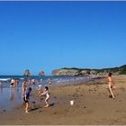 Plage de Hendaye avec les « Jumeaux » à l’arrière-plan