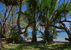 Plage de l’Hotel Kanua Tera Ecolodge (Port Boisé) dans le sud de l’île