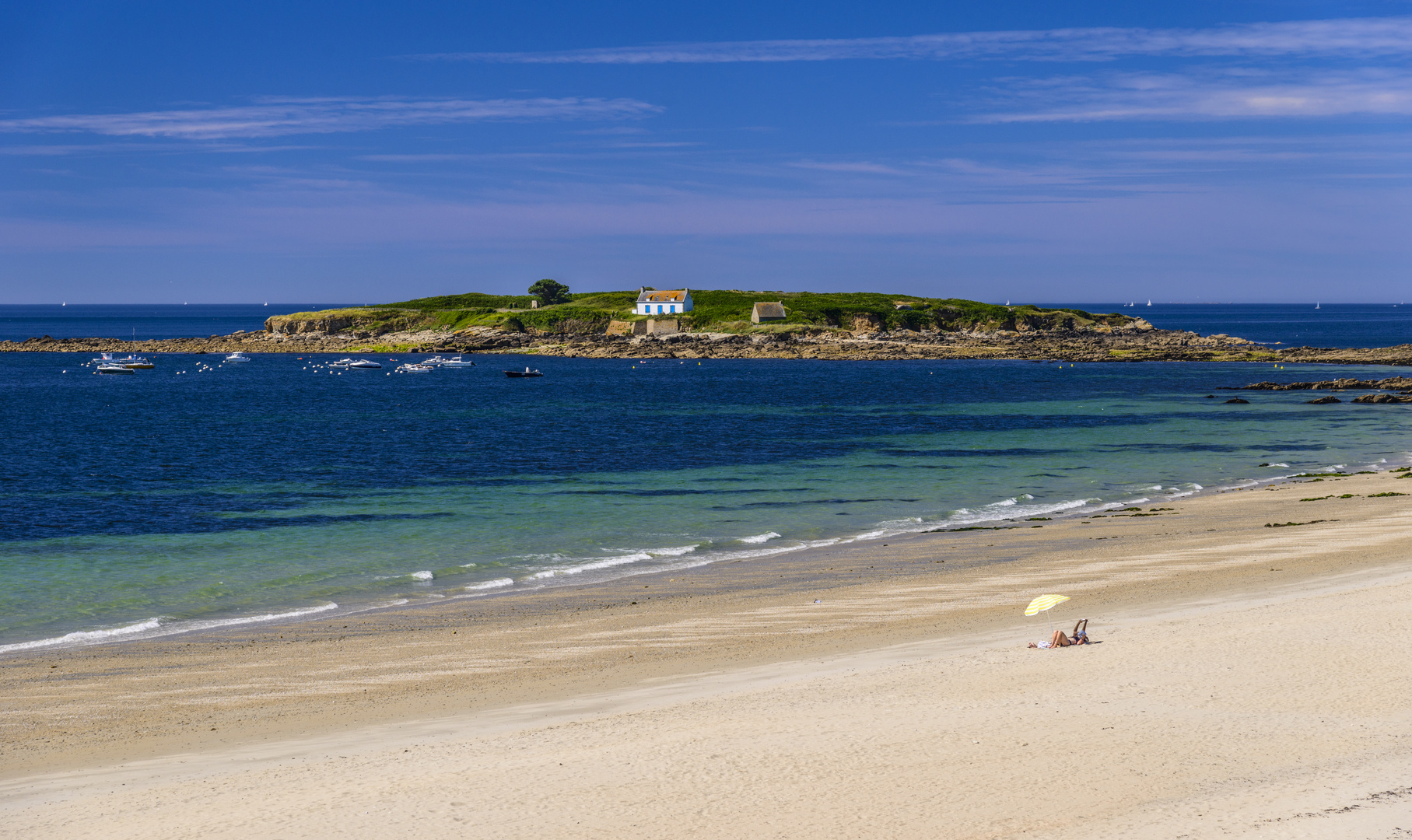 Plage de Raguénez & Île Raguénez, Bretagne, France