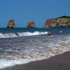 Plage d’Hendaye avec les Deux Jumeaux