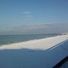 Plage normande sous la neige