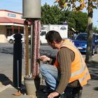 Plain old telephone system... (man at work)