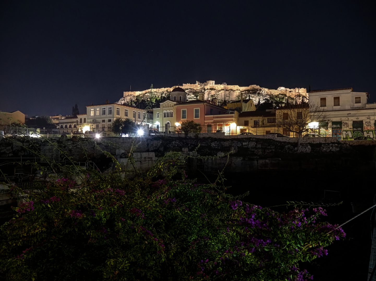 Plaka mit Akropolis