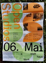 Plakat 6Mai23 Aktuell Werkstatthaus Open Studios p30-505 +nun6Fotos