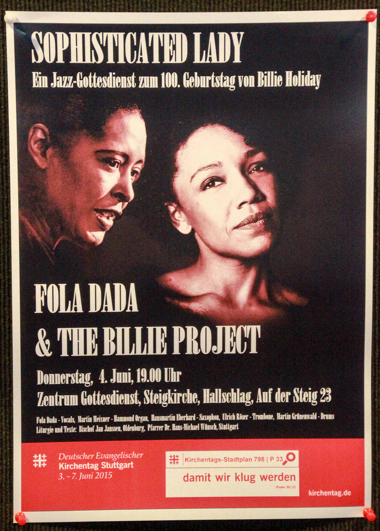 PLAKAT Billie Holiday JAZZ Gottesdienst