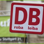 Plakat: DB DROBA BLEIBE Stuttgart K21 16.05.2011