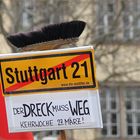 Plakat: DRECK MUSS WEG! Stuttgart K21 19.2.2011 +5Fotos