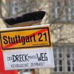 Plakat: DRECK MUSS WEG! Stuttgart K21 19.2.2011 +5Fotos