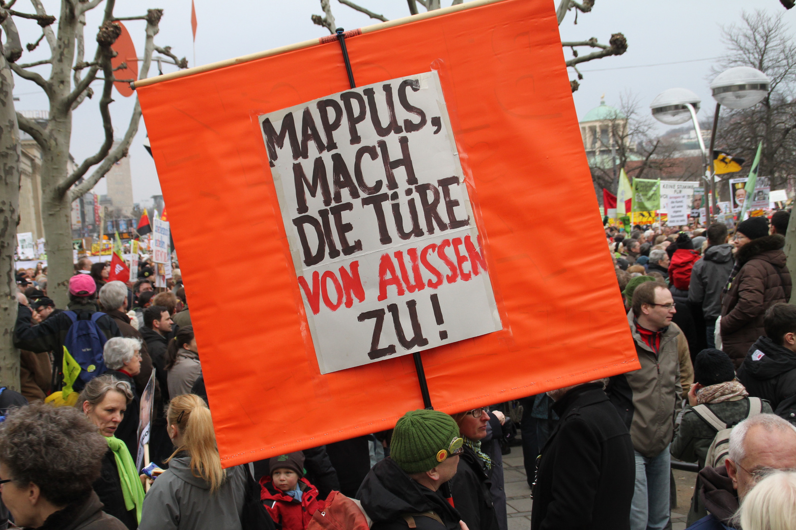 Plakat: MAPPUS ... TUER ZU ! Stuttgart 19.2.2011 +6Fotos
