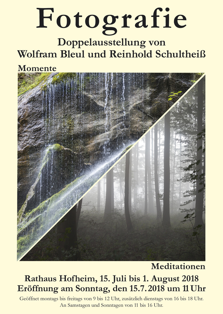 Plakat Meditationen und Momente 2018 