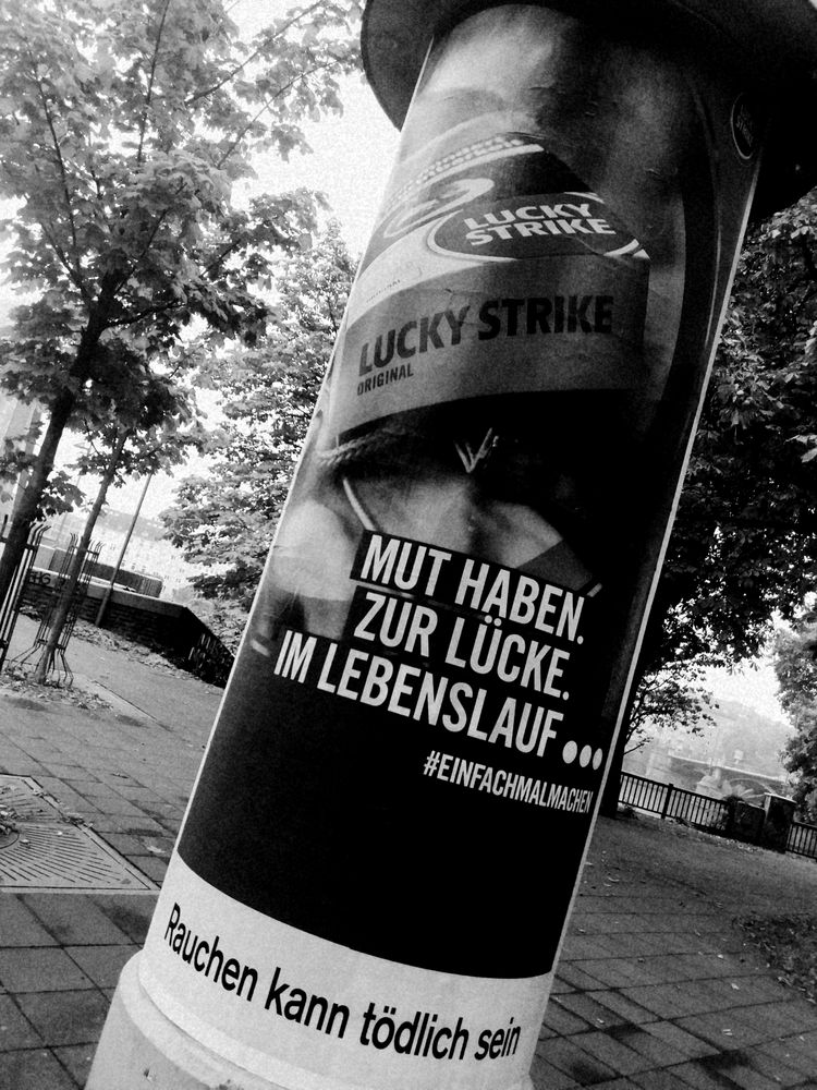 Plakat MUT LÜCKE J5-19-swfi +4Fotos zu Werbung +Text