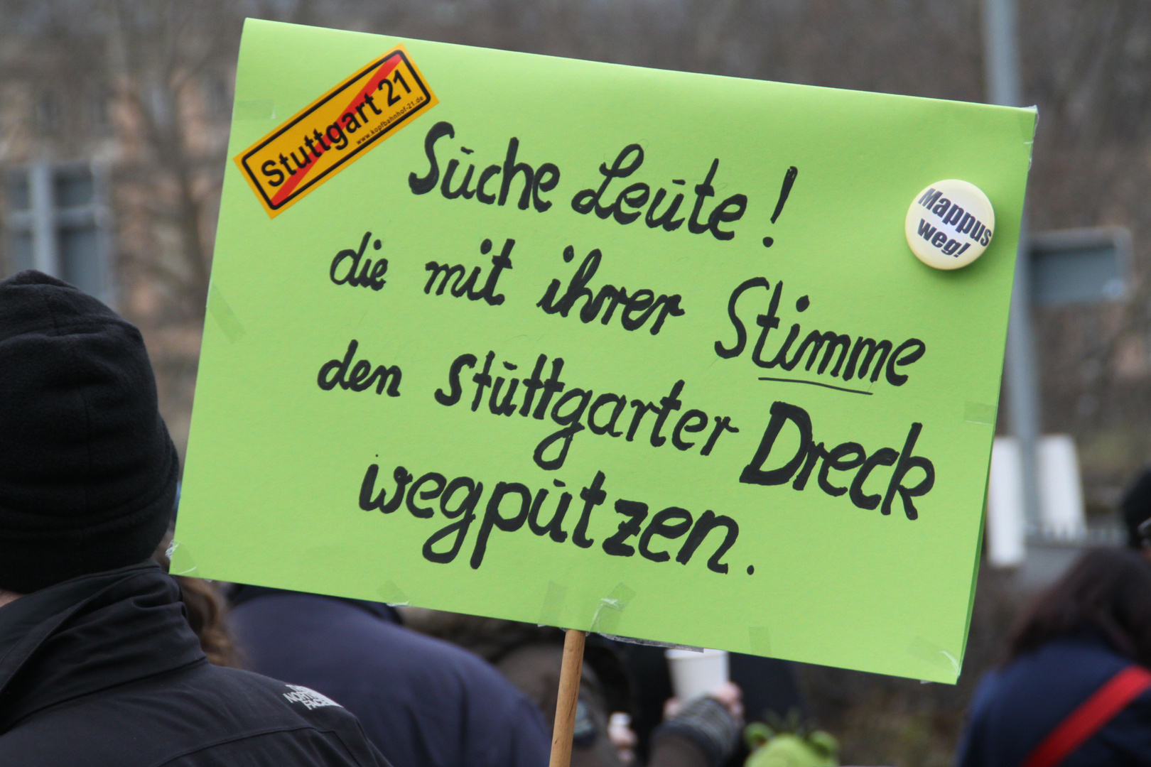 Plakat Stimme zur Wahl Stuttgart 19.2.2011