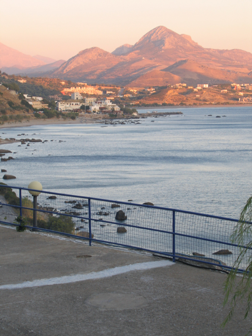 Plakias Bay as the sun sets