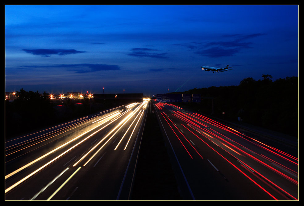 Plane-spotting über der A5