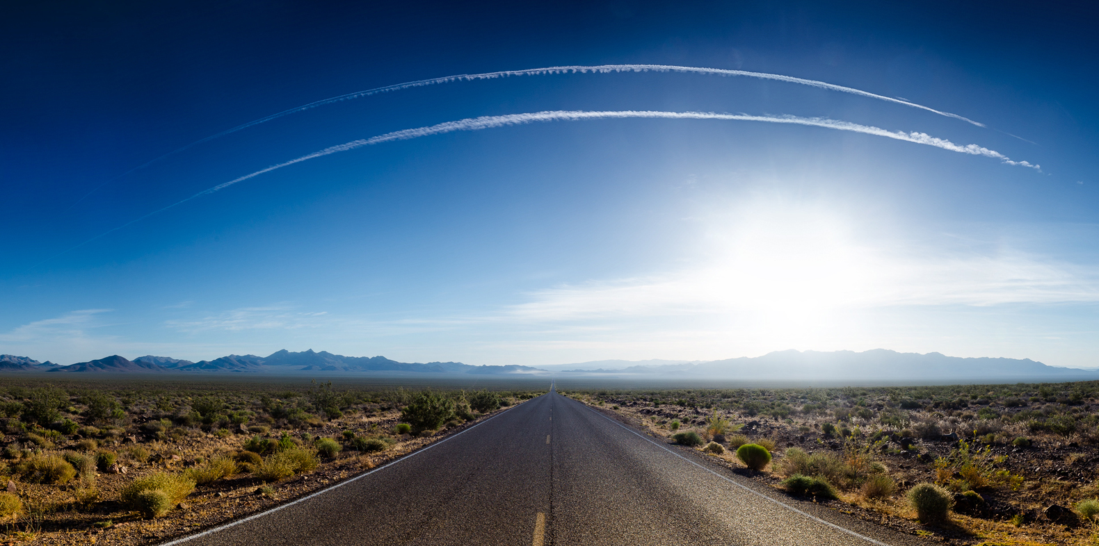 Plane Trails - Roads III (Pano)