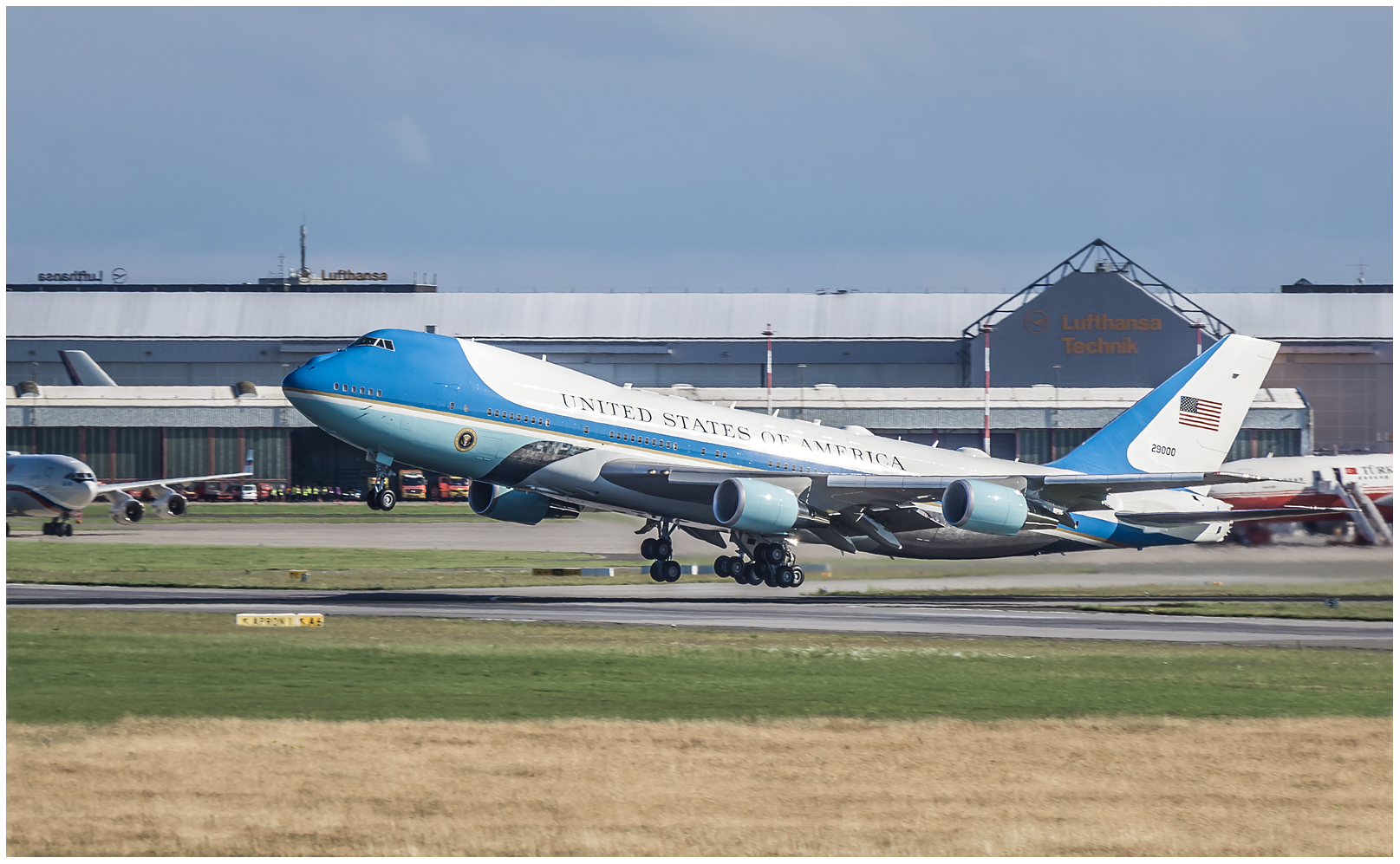 "Planespotting": Amerikanische Präsidentenmaschine HH-Fuhlsbüttel (G20 2017)