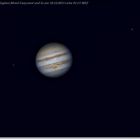 Planet Jupiter mit Monden am 10.12.2013 cirka 01:15 MEZ