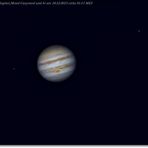 Planet Jupiter mit Monden am 10.12.2013 cirka 01:15 MEZ