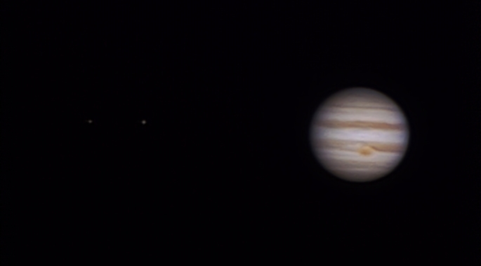 Planet Jupiter mit Monden und GRF.