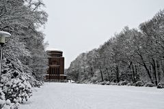 Planetarium Hamburg im Schnee