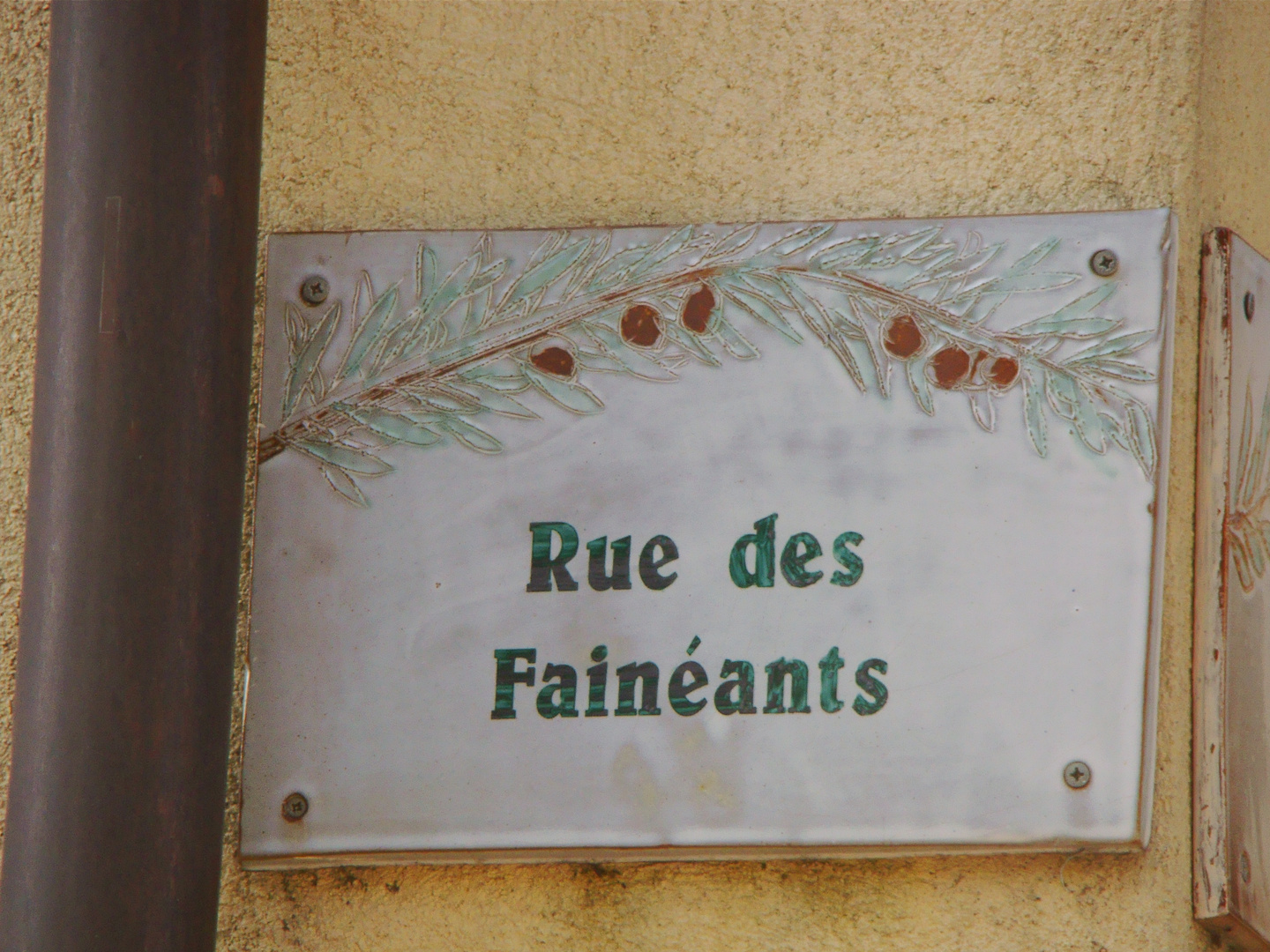 plaque de rue