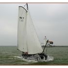 Plattbootsegeln auf dem Ijsselmeer......