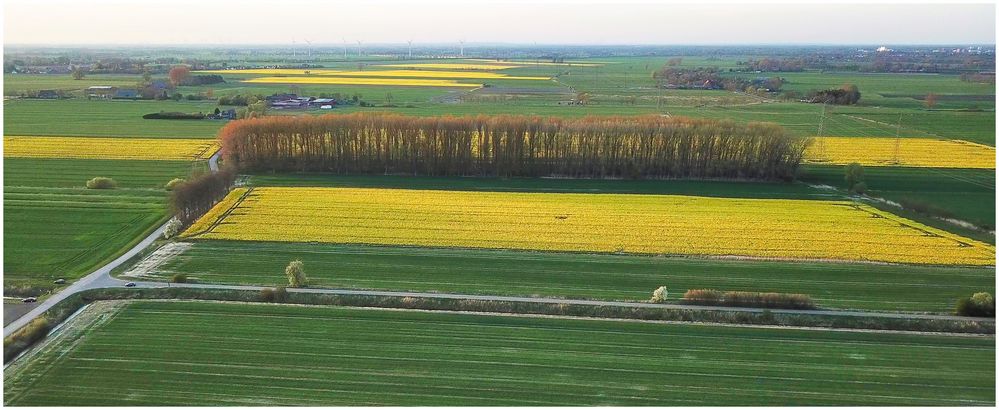 platte Landschaft von oben