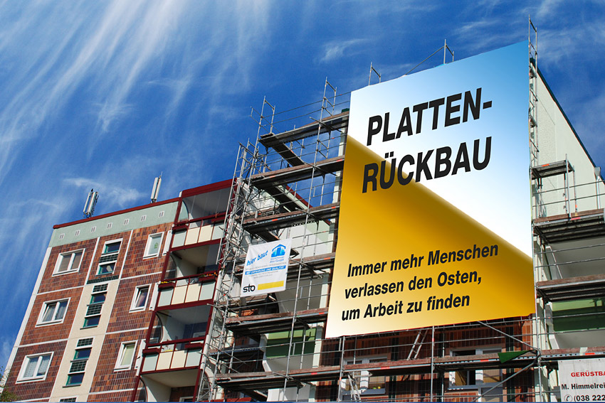 Platten-Rückbau in Rostock-Dierkow