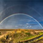 plattes land mit regenbogen