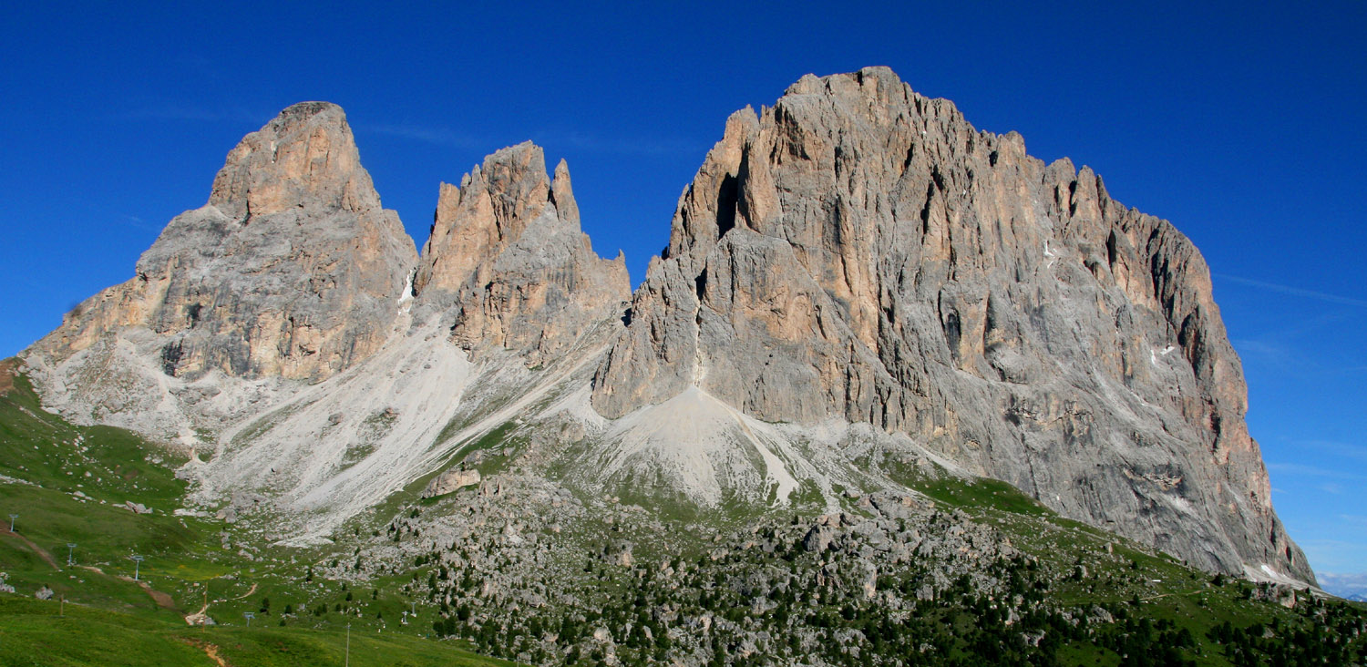 Plattkofel, Fünffingerspitze und Langkofel