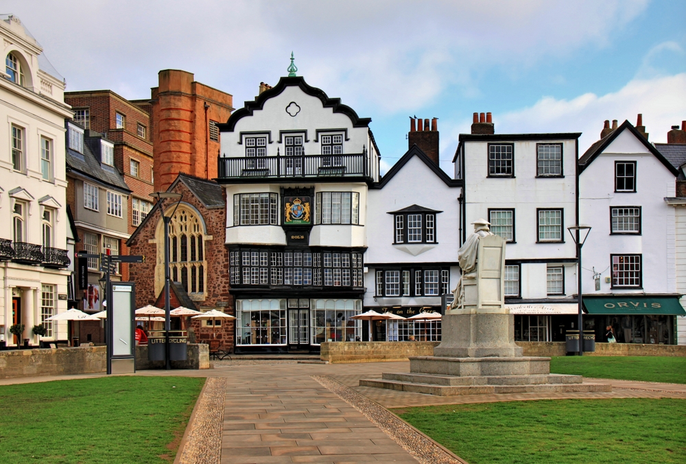 Platz an der Kathedrale von Exeter