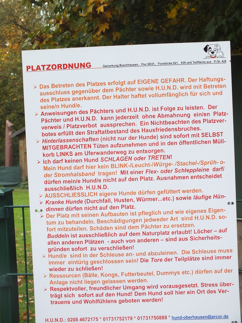 Platzordnung