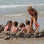 Plauderstündchen in der Sandbadewanne