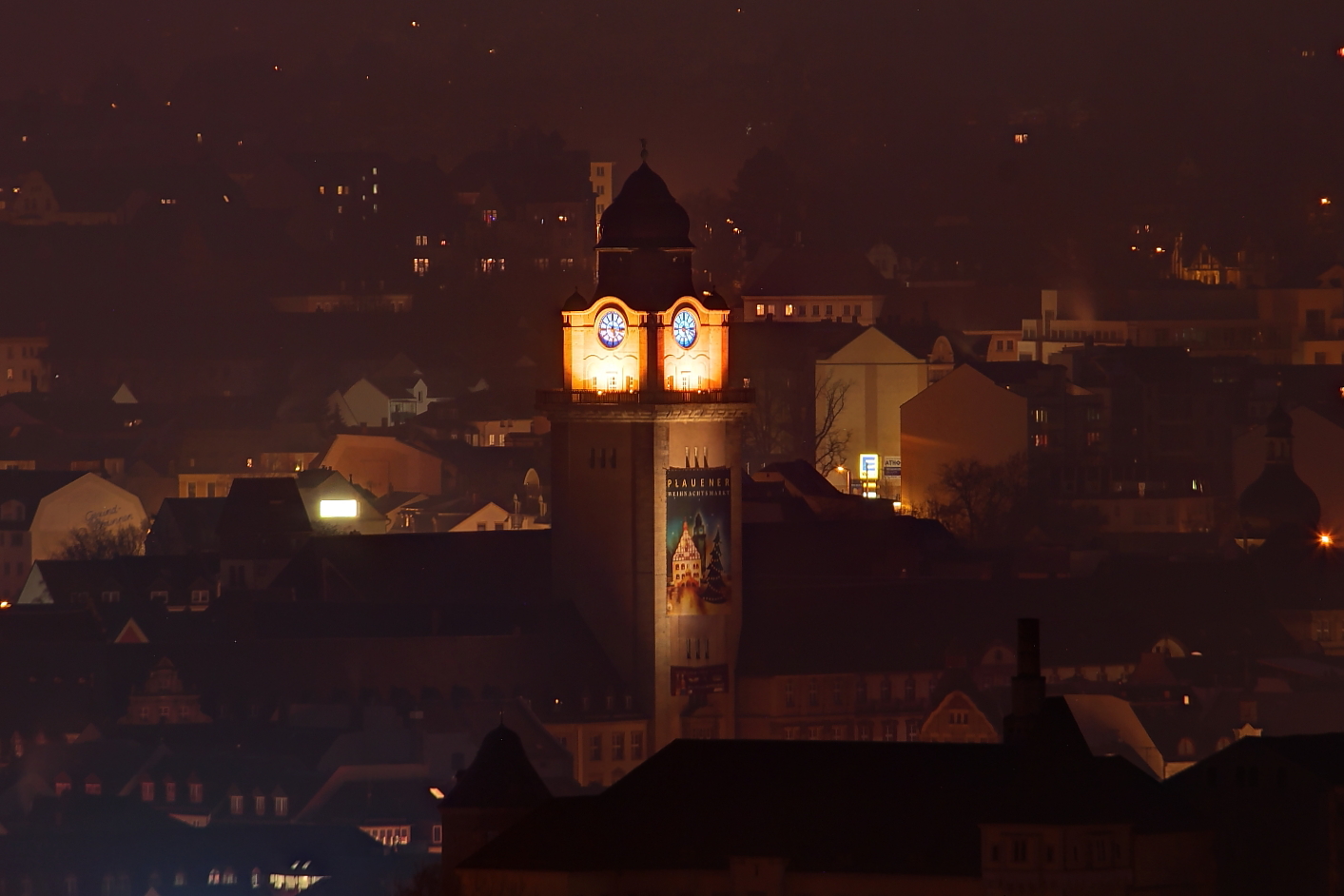 Plauen bei Nacht