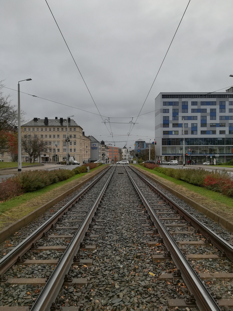 Plauen Blick in obere Bahnhofstraße