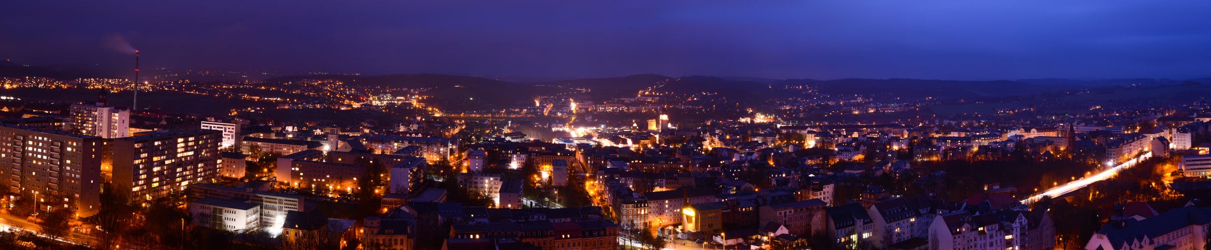 Plauen zur blauen Stunde