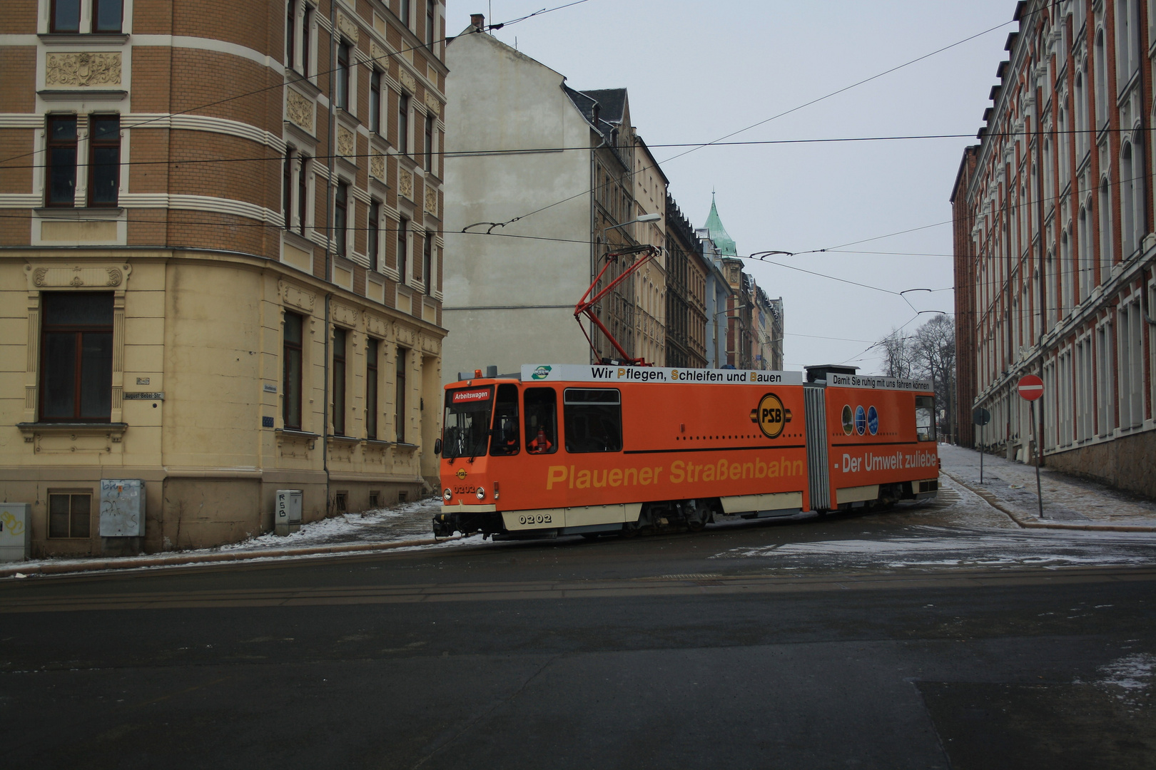 Plauener Straßenbahn - Der Umwelt zuliebe .