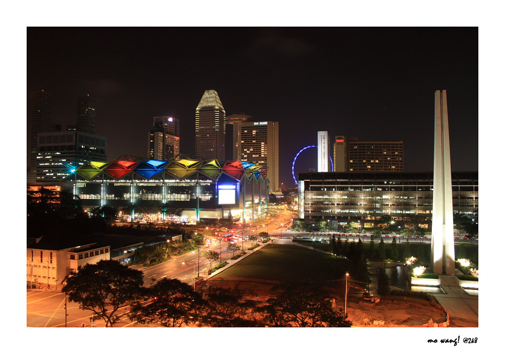 Play of colors at Suntec City