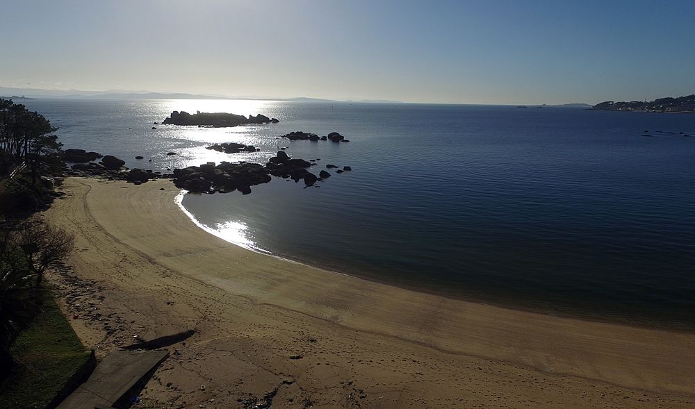 Playa de Coroso a vista de dron