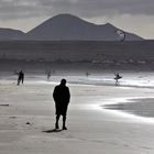 Playa de Famara im Abendlicht