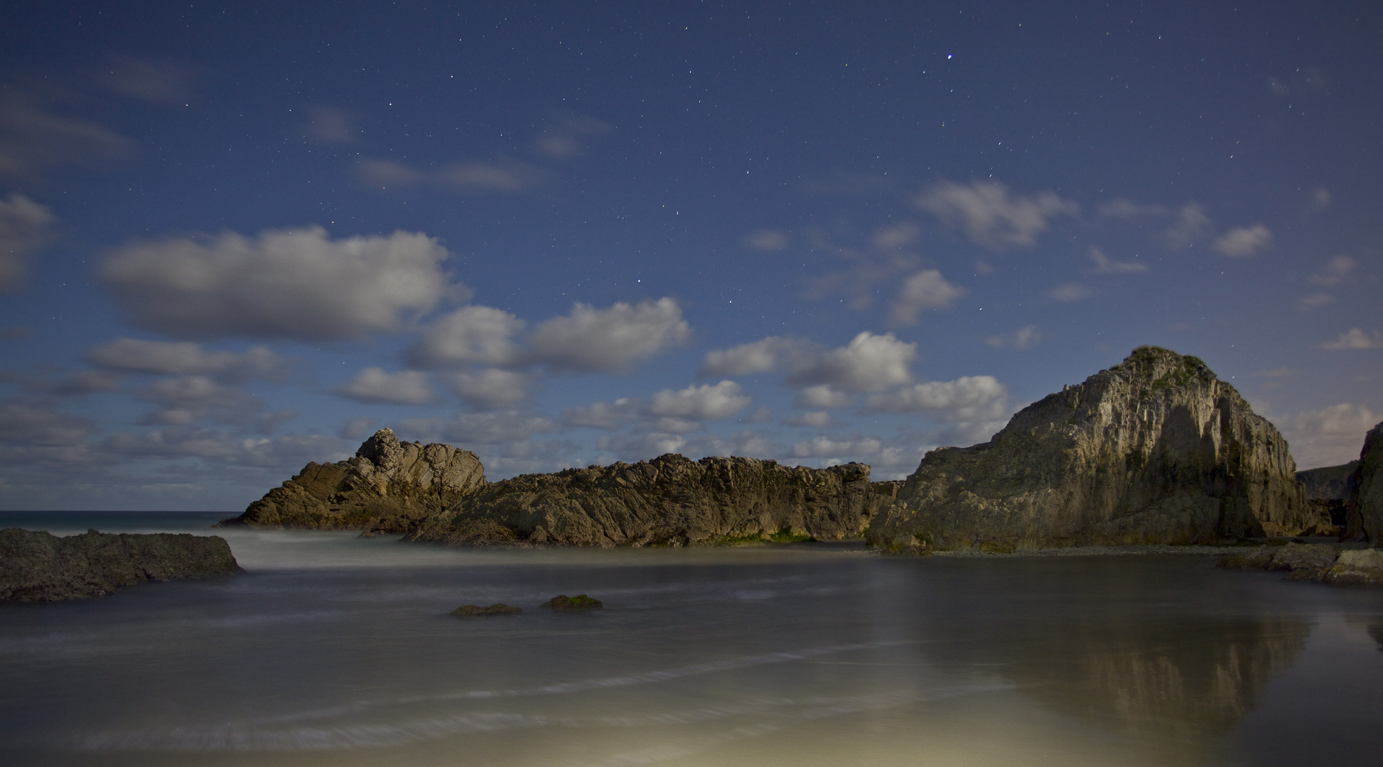 Playa de La Franca.Nocturna