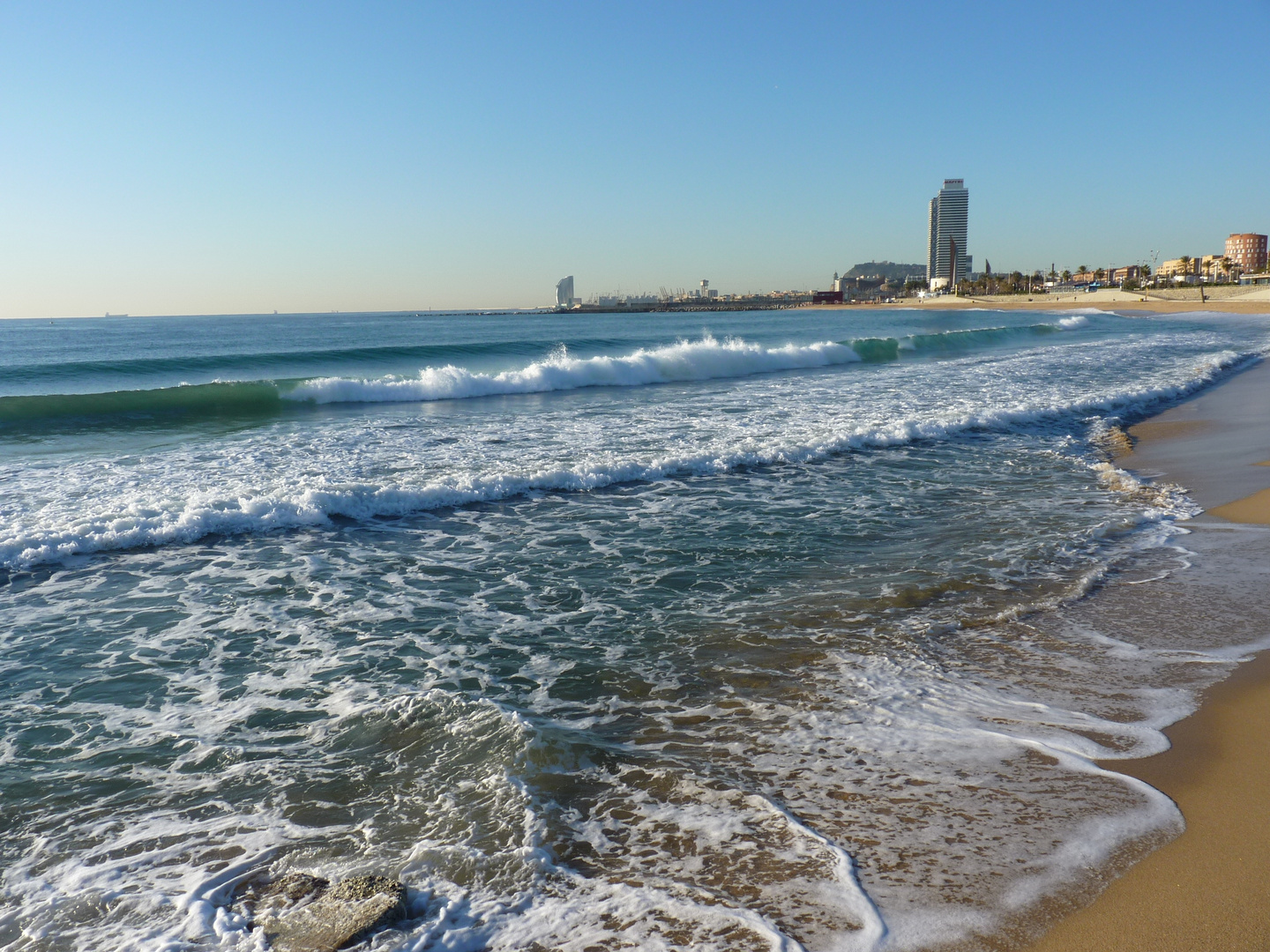 Playa de la Mar Bella. Barcelona. Enero 2010.