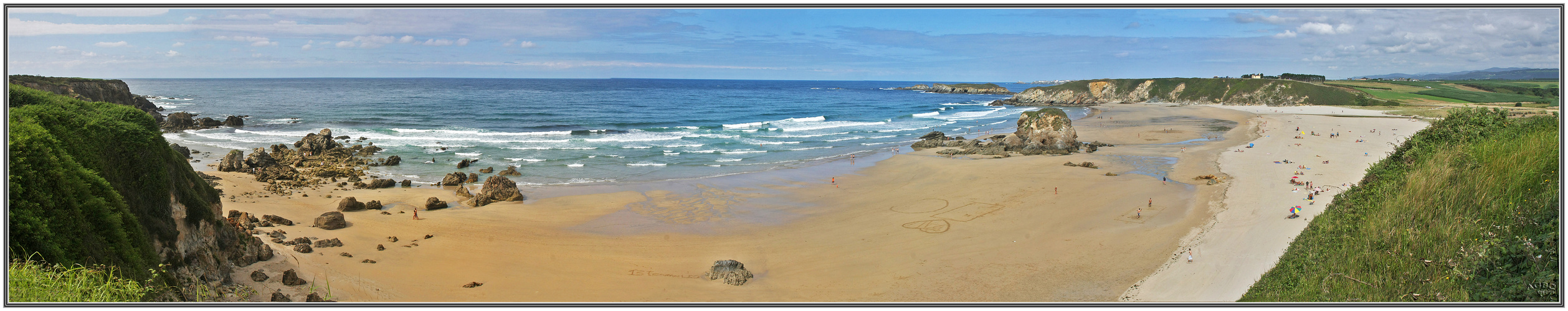 Playa de Penaronda (Castropol, Asturias). Panoramica (8 Img.)