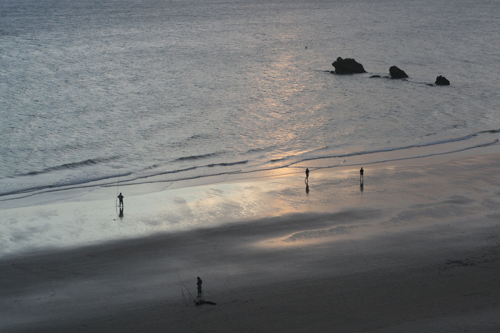 Playa, el sol se pone